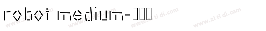 robot medium字体转换